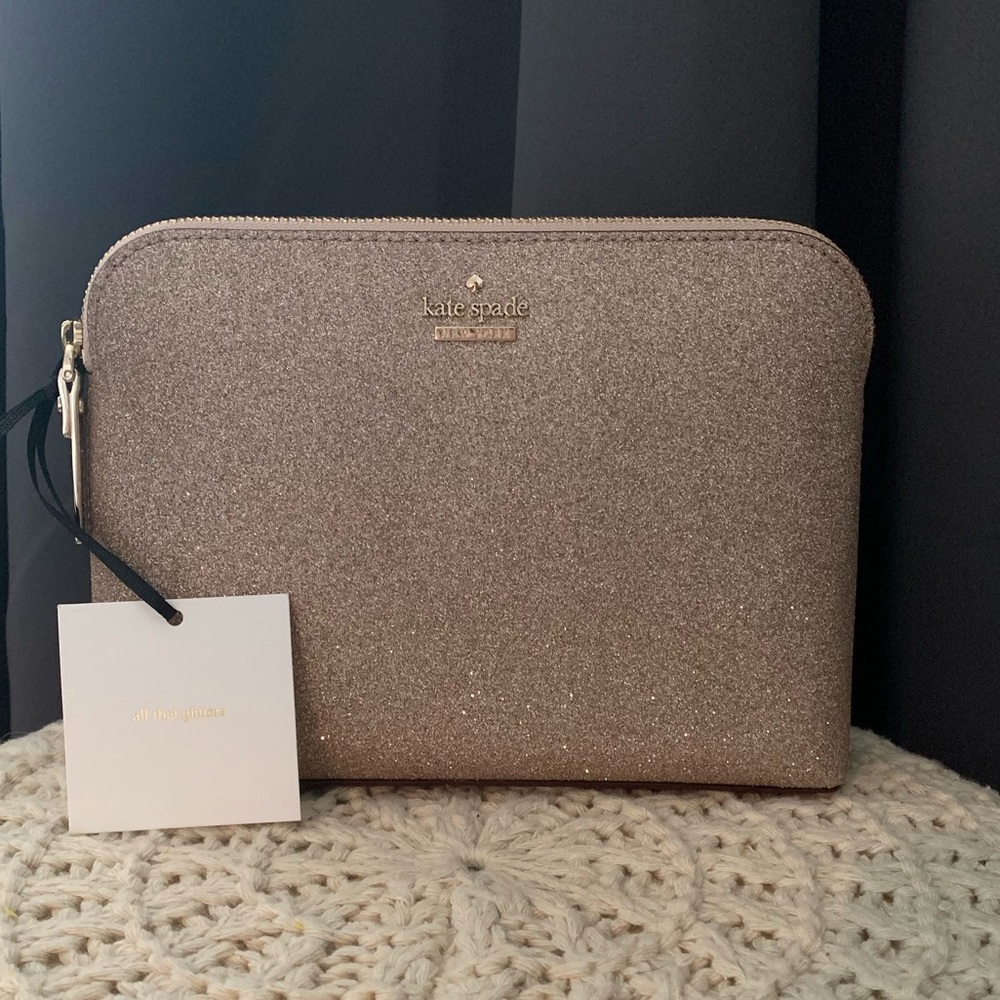 NWT Kate Spade All That Glitters Cosmetic Bag